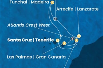 Costa Smeralda - Portugalsko, Španělsko (Santa Cruz de Tenerife)