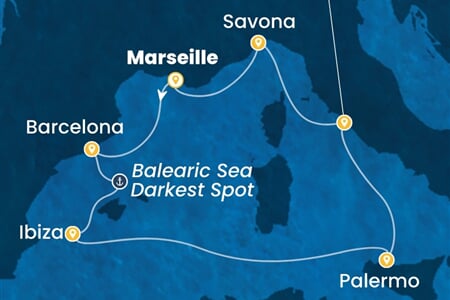 Costa Smeralda - Francie, Španělsko, Itálie (z Marseille)