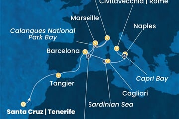 Costa Smeralda - Maroko, Španělsko, Francie, Itálie (Santa Cruz de Tenerife)