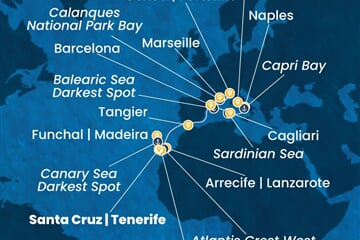 Costa Smeralda - Španělsko, Portugalsko, Maroko, Francie, Itálie