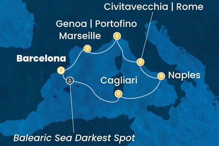 Costa Toscana - Španělsko, Itálie, Francie (z Barcelony)