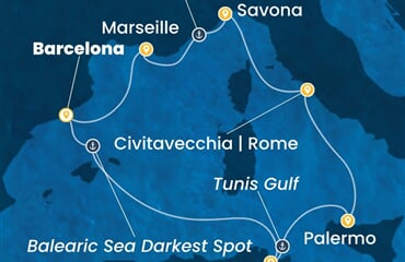Costa Toscana - Španělsko, Tunisko, Itálie, Francie (z Barcelony)