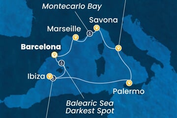 Costa Toscana - Španělsko, Itálie, Francie (z Barcelony)