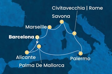 Costa Toscana - Španělsko, Itálie, Francie (z Barcelony)