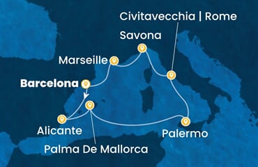 Costa Toscana - Španělsko, Itálie, Francie (z Barcelony)