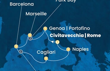 Costa Toscana - Francie, Španělsko, Itálie (z Civitavecchie)