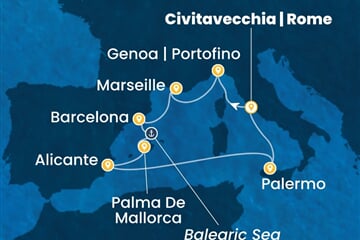 Costa Toscana - Francie, Španělsko, Itálie (z Civitavecchie)