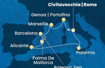 Costa Toscana - Francie, Španělsko, Itálie (z Civitavecchie)