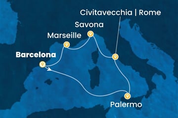 Costa Toscana - Španělsko, Itálie, Francie (z Barcelony)