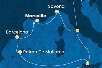 Costa Toscana - Francie, Španělsko, Itálie (z Marseille)