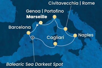 Costa Toscana - Francie, Španělsko, Itálie (z Marseille)