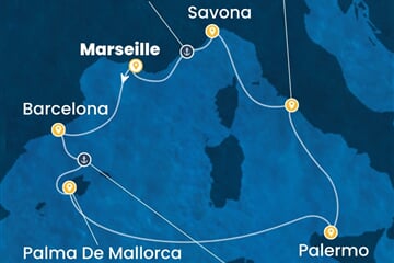 Costa Toscana - Francie, Španělsko, Itálie (z Marseille)