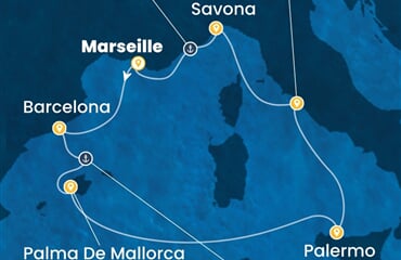 Costa Toscana - Francie, Španělsko, Itálie (z Marseille)