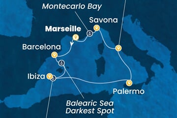 Costa Toscana - Francie, Španělsko, Itálie (z Marseille)