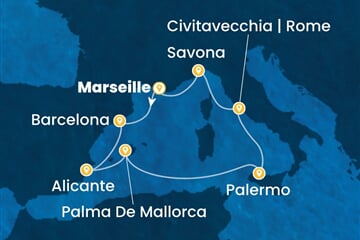 Costa Toscana - Francie, Španělsko, Itálie (z Marseille)