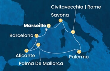 Costa Toscana - Francie, Španělsko, Itálie (z Marseille)