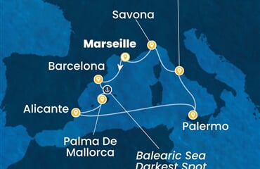 Costa Toscana - Francie, Španělsko, Itálie (z Marseille)