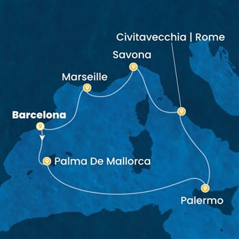 Trasa plavby CTO-BCN07A8L