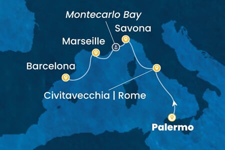 Costa Toscana - Itálie, Francie, Španělsko (Palermo)