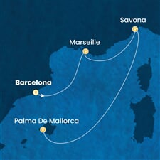 Costa Diadema - Španělsko, Francie, Itálie (z Barcelony)