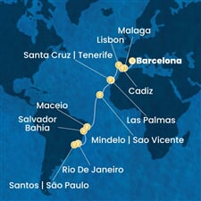 Costa Diadema - Španělsko, Portugalsko, Brazílie (z Barcelony)