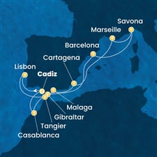 Costa Diadema - Španělsko, Portugalsko, Velká Británie, Francie, Itálie, ... (Cadiz)