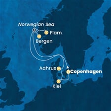 Costa Diadema - Dánsko, Norsko, Německo (z Kodaně)