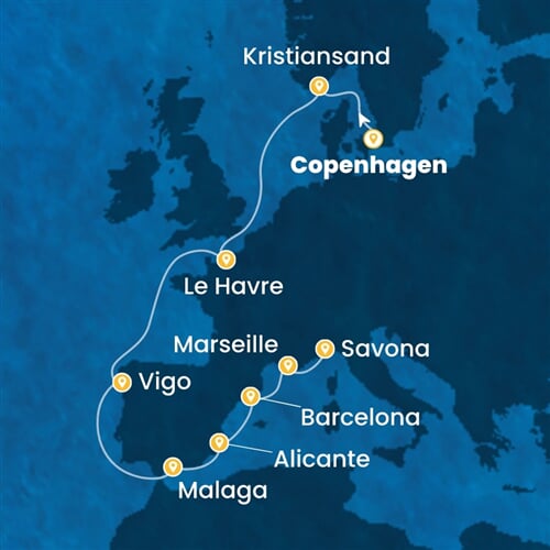 Trasa plavby CDI-CPH11A0D