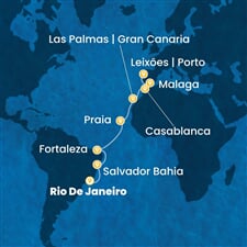 Costa Diadema - Brazílie, Španělsko, Maroko, Portugalsko (z Rio de Janeira)