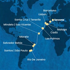 Costa Diadema - Itálie, Španělsko, Portugalsko, Brazílie (ze Savony)