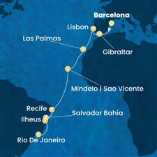Costa Favolosa - Španělsko, Velká Británie, Portugalsko, Brazílie (z Barcelony)