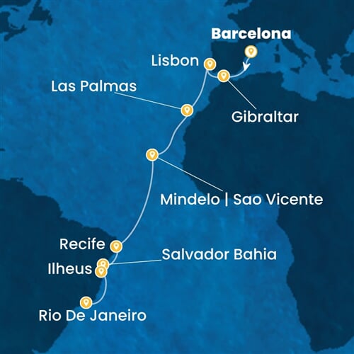 Trasa plavby CFA-BCN17A10