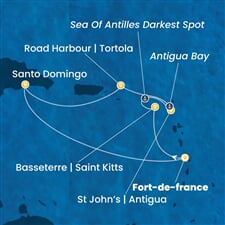 Costa Favolosa - Nizozemské Antily, Dominikán.rep. (Fort-de-France)