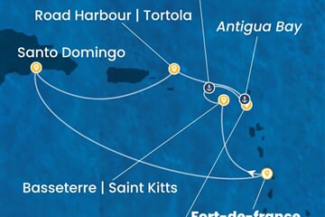 Costa Favolosa - Nizozemské Antily, Dominikán.rep. (Fort-de-France)