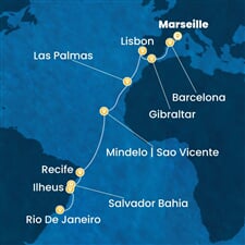 Costa Favolosa - Francie, Španělsko, Velká Británie, Portugalsko, Brazílie (z Marseille)
