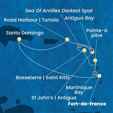 Costa Favolosa - Nizozemské Antily, Dominikán.rep. (Fort-de-France)