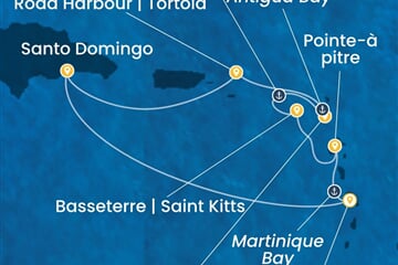 Costa Favolosa - Nizozemské Antily, Dominikán.rep. (Fort-de-France)