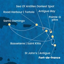 Costa Favolosa - Nizozemské Antily, Dominikán.rep. (Fort-de-France)