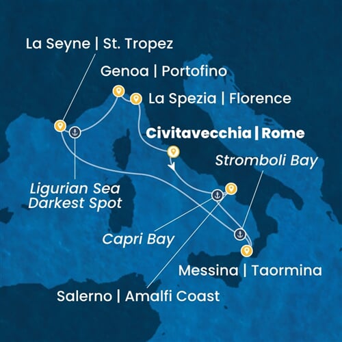Trasa plavby CFS-CIV07ABO