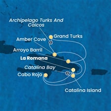 Costa Fascinosa - Dominikán.rep., Turks a Caicos (z La Romana)