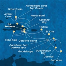 Costa Fascinosa - Dominikán.rep., Nizozemské Antily, Turks a Caicos (z La Romana)