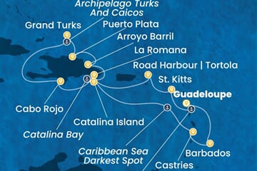 Costa Fascinosa - Nizozemské Antily, Dominikán.rep., Turks a Caicos (Pointe-a-Pitre)