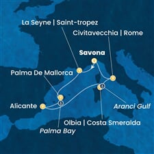 Costa Pacifica - Itálie, Španělsko (ze Savony)