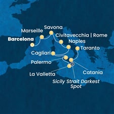 Costa Serena - Španělsko, Francie, Itálie, Malta (z Barcelony)