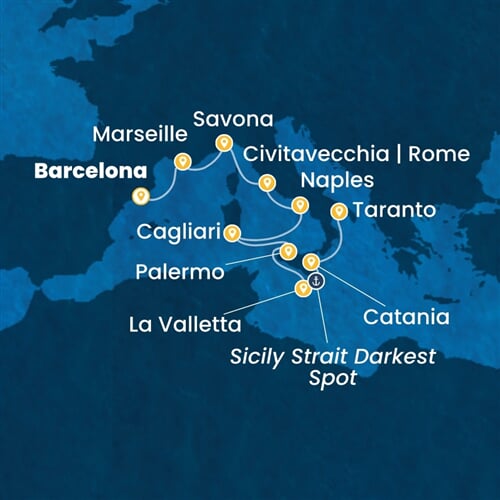 Trasa plavby CSE-BCN09A0R