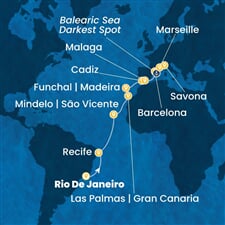 Costa Serena - Brazílie, Španělsko, Portugalsko, Francie, Itálie (z Rio de Janeira)