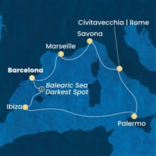 Costa Smeralda - Španělsko, Itálie, Francie (z Barcelony)