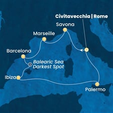 Costa Smeralda - Itálie, Francie, Španělsko (z Civitavecchie)