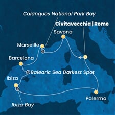 Costa Smeralda - Itálie, Francie, Španělsko (z Civitavecchie)