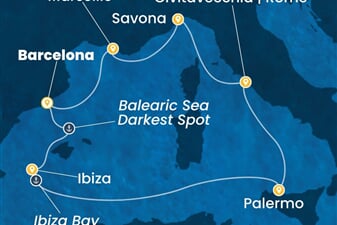 Costa Smeralda - Španělsko, Itálie, Francie (z Barcelony)